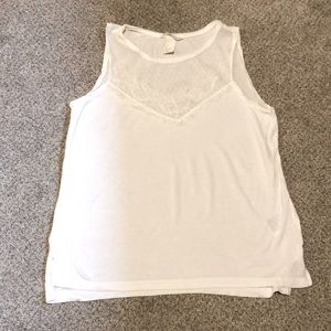 White lace top Forever 21 tank